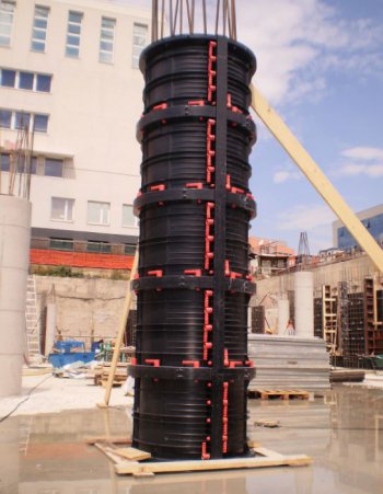 Пластиковая опалубка круглых колонн